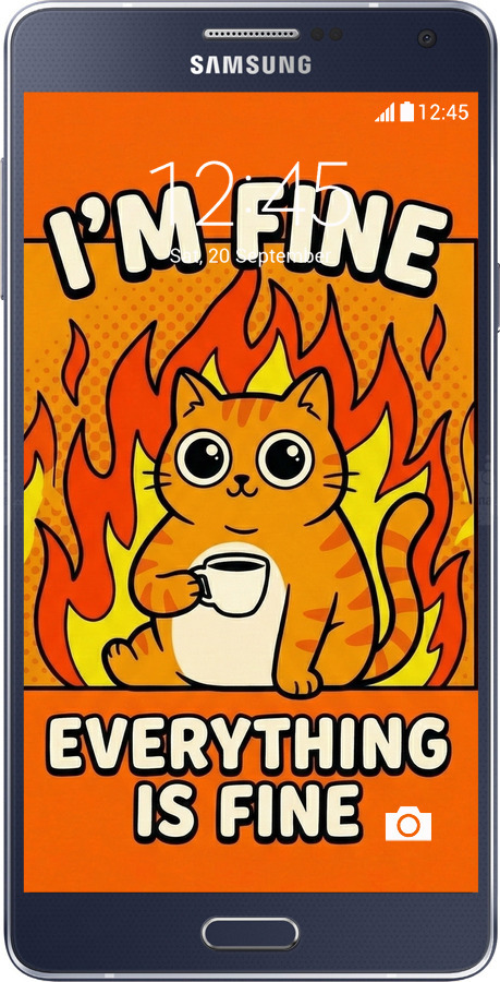 Силиконовый чехол Funny Cat для Samsung Galaxy A5 A500H - 6786u-73 изображение 