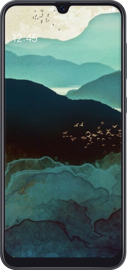 TPU чехол С изображением гор Индиго для Samsung Galaxy A30s A307F - 6484b-1804 изображение 