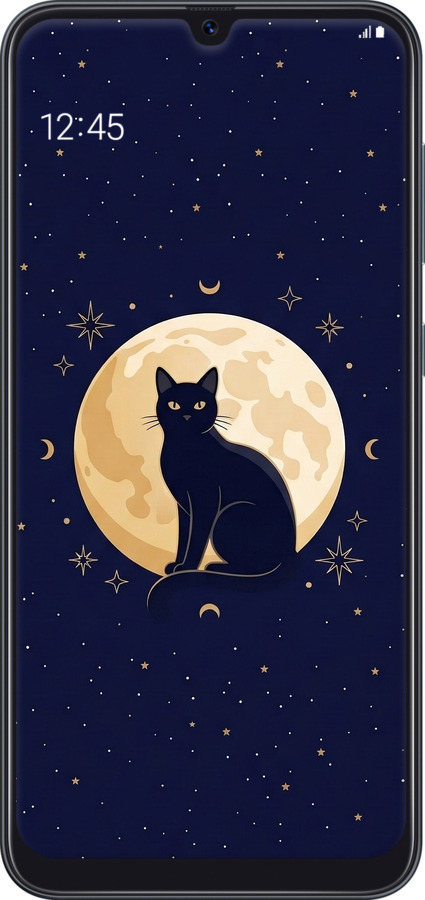 TPU чехол Cute Cat Celestial/Witchy для Samsung Galaxy A50 2019 A505F - 6787b-1668 изображение 