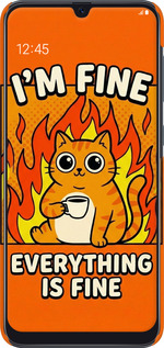 3D пластиковый матовый чехол Funny Cat для Samsung Galaxy A30s A307F - 6786m-1804 изображение 