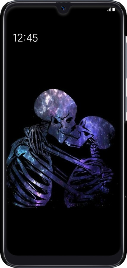 3D пластиковий матовий чехол Із зображенням скелета для Samsung Galaxy A30s A307F - 6537m-1804 изображение 