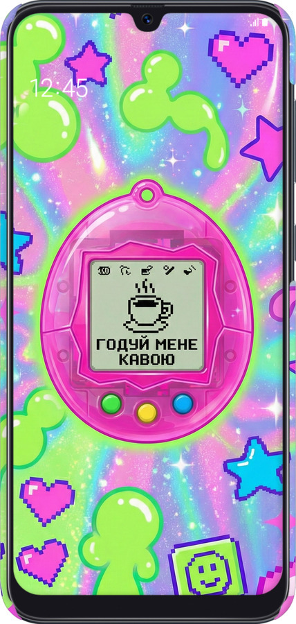 3D пластиковый матовый чехол Y2K Aesthetic Retro Pet: Годуй мене кавою для Samsung Galaxy A50 2019 A505F - 6784m-1668 изображение 