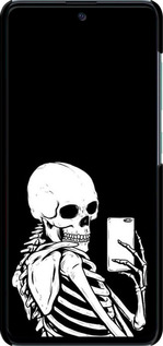 3D пластиковый матовый чехол Скелет делает Selfie для Samsung Galaxy A51 2020 A515F - 6535m-1827 изображение 