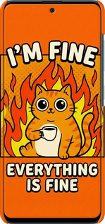 3D пластиковий матовий чехол Funny Cat для Samsung Galaxy A51 2020 A515F - 6786m-1827 изображение 