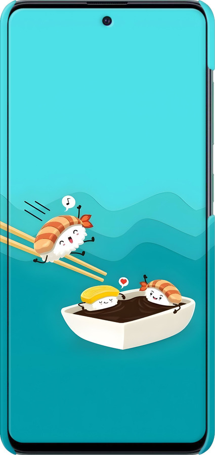 3D пластиковый матовый чехол Суши для Samsung Galaxy A51 2020 A515F - 6354m-1827 изображение 