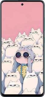 Силиконовый чехол Малышка с котами для Samsung Galaxy A51 2020 A515F - 6295u-1827 изображение 