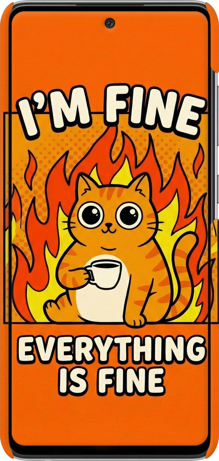 3D пластиковий матовий чехол Funny Cat для Samsung Galaxy A52s 5G A528B - 6786m-2583 изображение 