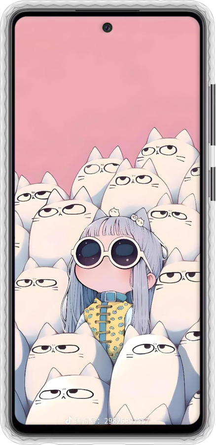Чохол Bumper чехол Малышка с котами для Samsung Galaxy A52s 5G A528B - 6295pc-2583 изображение 