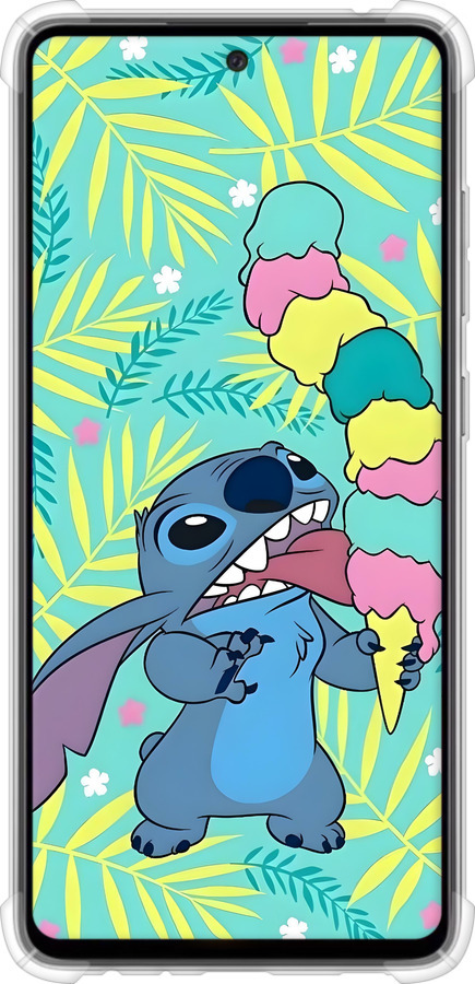 Силикон с усиленными углами чехол Стич для Samsung Galaxy A52s 5G A528B - 6361sp-2583 изображение 
