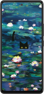TPU чехол із зображенням водяних лілій та кішок для Samsung Galaxy A53 A536E - 6257b-2585 изображение 
