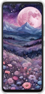 Силикон с усиленными углами чехол Ночь луна арт для Samsung Galaxy A53 A536E - 6319sp-2585 изображение 