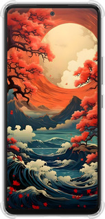 Силикон с усиленными углами чехол Природа японии для Samsung Galaxy A53 A536E - 6327sp-2585 изображение 