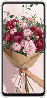 Силикон с усиленными углами чехол Пионы 1 для Samsung Galaxy A53 A536E - 6705sp-2585 изображение 