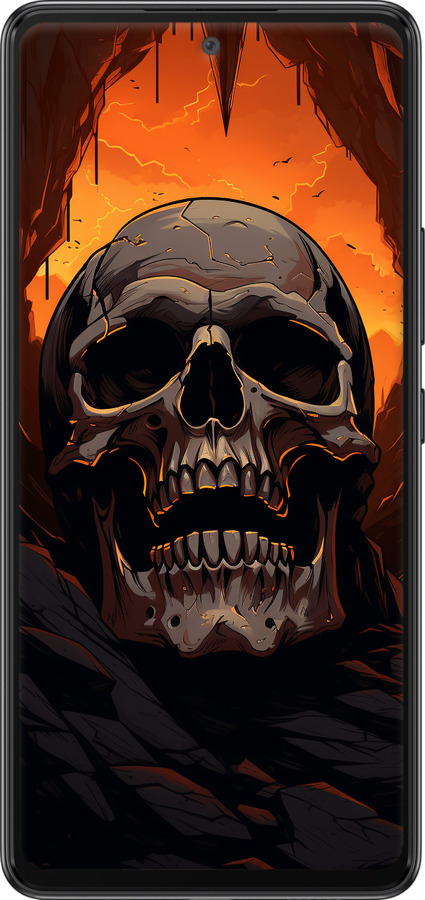 Силиконовый чехол Череп в пещере для Samsung Galaxy A53 A536E - 5959u-2585 изображение 