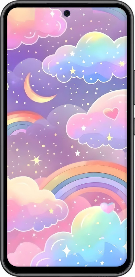 TPU чехол Облака и радуга для Samsung Galaxy A54 A546E - 6312b-2935 изображение 
