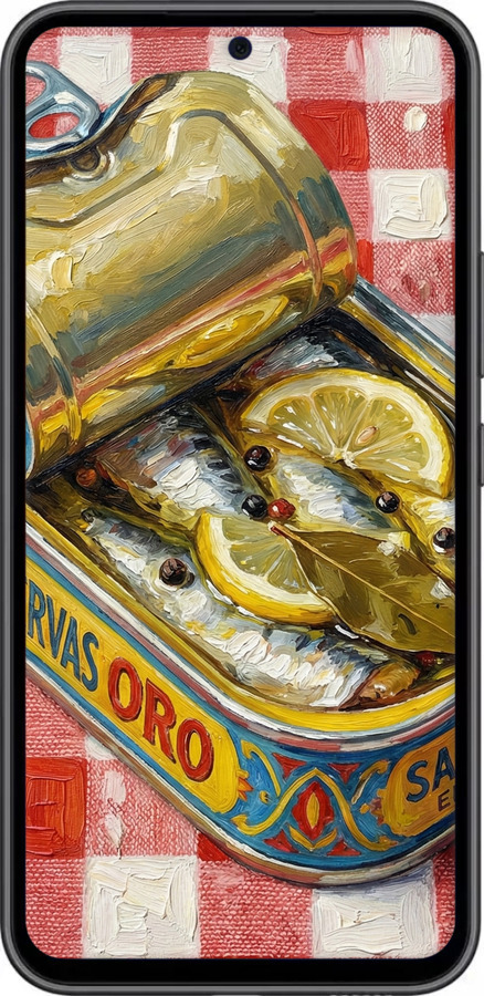 TPU чехол Vintage Sardine Tin Phone для Samsung Galaxy A54 A546E - 6772b-2935 изображение 