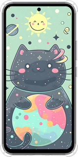 Силіконовий протиударний с посиленими кутами чехол Милый котик для Samsung Galaxy A54 A546E - 6364sp-2935 изображение 