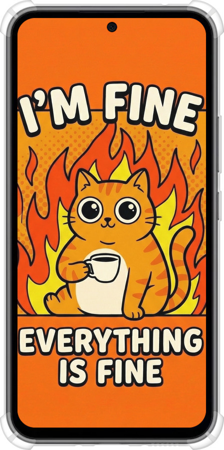 Силикон с усиленными углами чехол Funny Cat для Samsung Galaxy A54 A546E - 6786sp-2935 изображение 