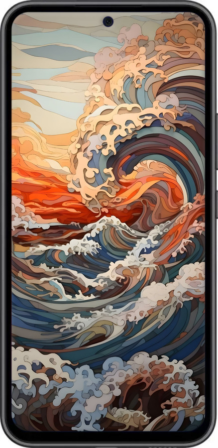 Силиконовый чехол Арт волны для Samsung Galaxy A54 A546E - 6324u-2935 изображение 