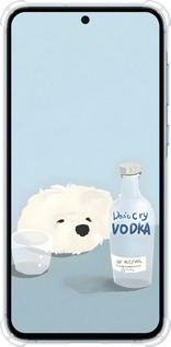 Силіконовий протиударний с посиленими кутами чехол Пес водка для Samsung Galaxy A55 - 6368sp-3617 изображение 