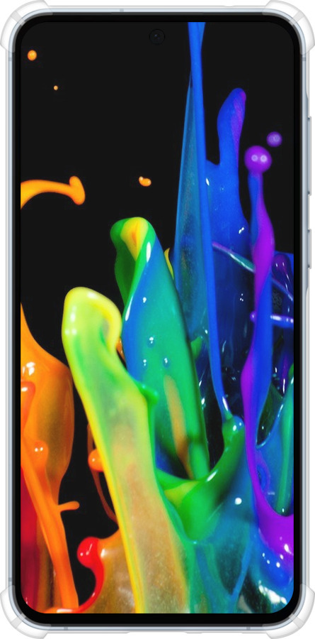 Силіконовий протиударний с посиленими кутами чехол Бризки фарби для Samsung Galaxy A55 - 3957sp-3617 изображение 