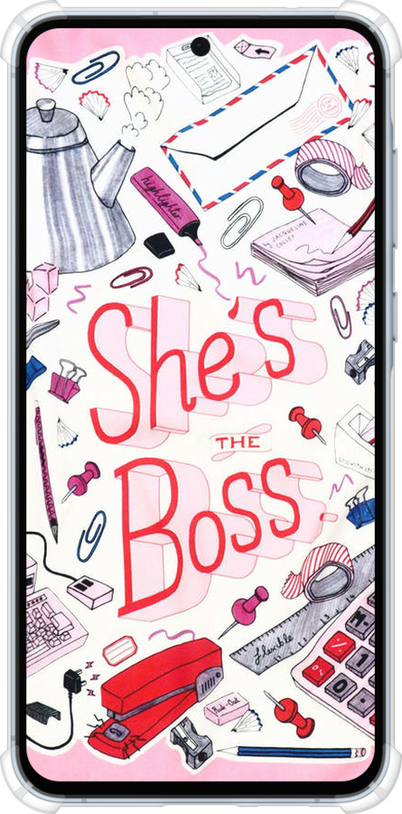 Силикон с усиленными углами чехол she's the  boss для Samsung Galaxy A55 - 4254sp-3617 изображение 