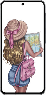 TPU чехол Девушка с картой для Samsung Galaxy A56 - 4704b-3882 изображение 