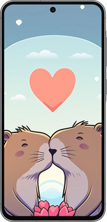 TPU чехол Капибара любовь для Samsung Galaxy A56 - 6027b-3882 изображение 
