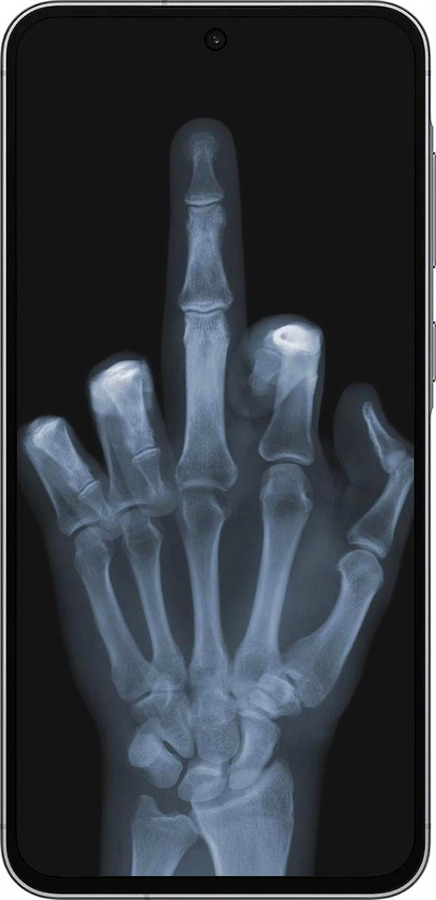 TPU чехол Рука через рентген для Samsung Galaxy A56 - 1007b-3882 изображение 