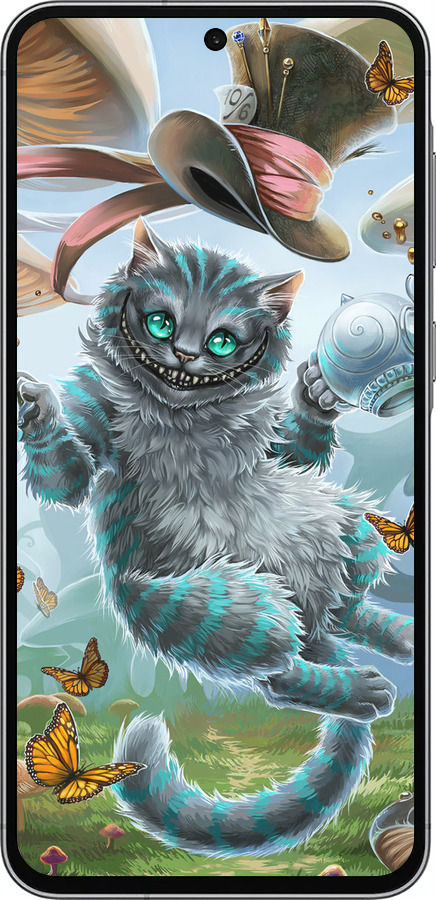 TPU чехол Чеширский кот 2 для Samsung Galaxy A56 - 3993b-3882 изображение 