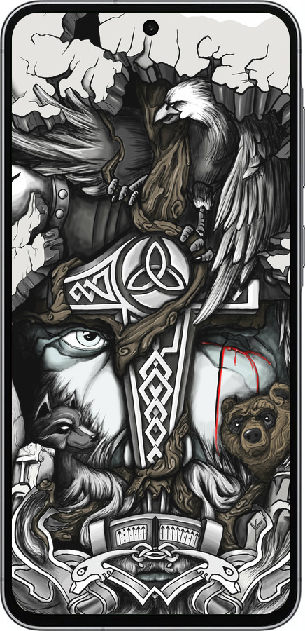 TPU чехол Тату Викинг для Samsung Galaxy A56 - 4098b-3882 изображение 