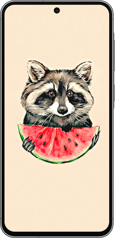 TPU чехол Єнотик з кавуном для Samsung Galaxy A56 - 4605b-3882 изображение 