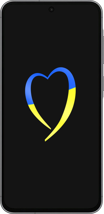 TPU чехол Жёлто-голубое сердце для Samsung Galaxy A56 - 885b-3882 изображение 