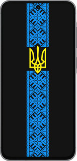 Силиконовый чехол Тризуб в вышиванке для Samsung Galaxy A56 - 1158u-3882 изображение 