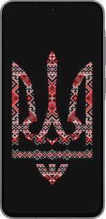 Силіконовий чехол Герб - вишиванка на чорному фоні для Samsung Galaxy A56 - 1196u-3882 изображение 