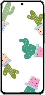 Силіконовий чехол Кактуси в горщиках для Samsung Galaxy A56 - 3968u-3882 изображение 