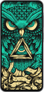 Силиконовый чехол Сова Арт-тату для Samsung Galaxy A56 - 3971u-3882 изображение 