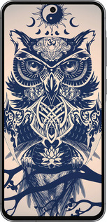 Силиконовый чехол Узорчатая сова для Samsung Galaxy A56 - 4000u-3882 изображение 