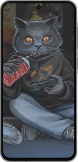 Силиконовый чехол gamer cat для Samsung Galaxy A56 - 4140u-3882 изображение 
