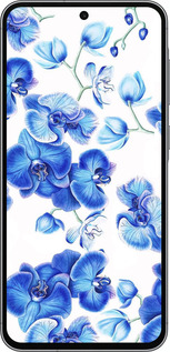 Силиконовый чехол Голубые орхидеи для Samsung Galaxy A56 - 4406u-3882 изображение 