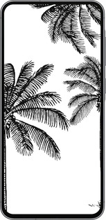 Силіконовий чехол Пальми1 для Samsung Galaxy A56 - 4634u-3882 изображение 