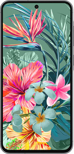 Силиконовый чехол Тропические цветы v1 для Samsung Galaxy A56 - 4667u-3882 изображение 