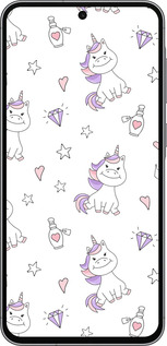 Силиконовый чехол Единорожка v2 для Samsung Galaxy A56 - 4703u-3882 изображение 