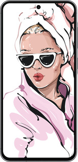 Силиконовый чехол Девушка в очках 2 для Samsung Galaxy A56 - 4714u-3882 изображение 