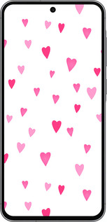 Силиконовый чехол Сердечки 2 для Samsung Galaxy A56 - 4763u-3882 изображение 