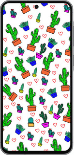 Силиконовый чехол Кактусы 4 для Samsung Galaxy A56 - 4856u-3882 изображение 