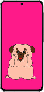 Силиконовый чехол Весёлый мопс для Samsung Galaxy A56 - 4908u-3882 изображение 