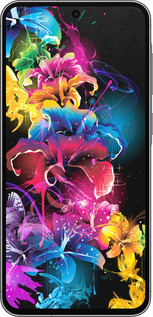 Силиконовый чехол Абстрактные цветы для Samsung Galaxy A56 - 511u-3882 изображение 