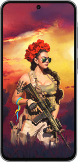 Силиконовый чехол Украинка с оружием для Samsung Galaxy A56 - 5316u-3882 изображение 