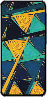 Силиконовый чехол Арт, абстракция, желтый, синий для Samsung Galaxy A56 - 5382u-3882 изображение 